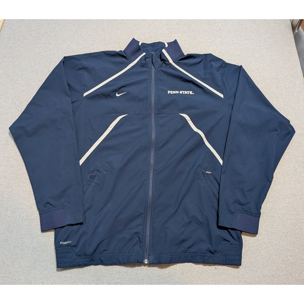 Nike Penn State Nittany Lions Jacket Mens M Navy Blue Storm Full Zip Track